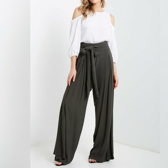 The Shepherd's Knot Pants - New Gray Tie Wide Leg Palazzo Pant S M L XL